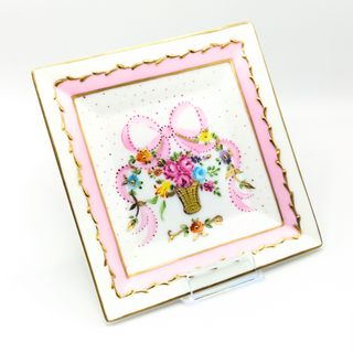 Plateau carré - Marie Antoinette Rose
