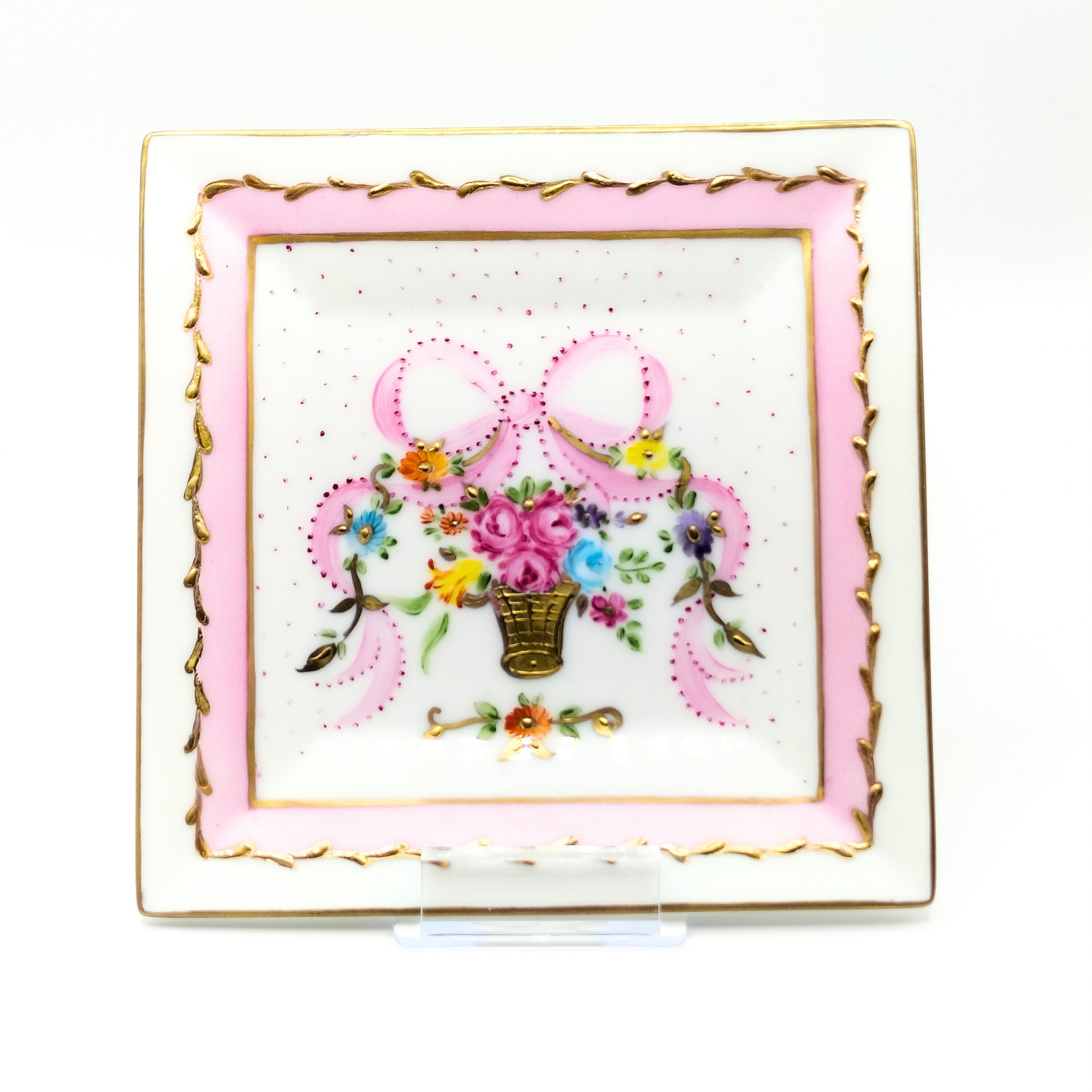 Plateau carré - Marie Antoinette Rose