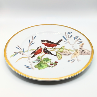 Assiette à Gâteaux Oiseaux Bruns Sur l