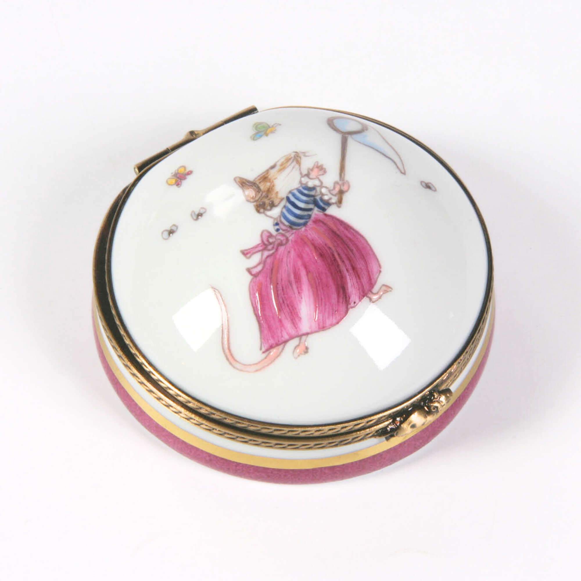 Boîte Poudre Souris Chasseuse Rose