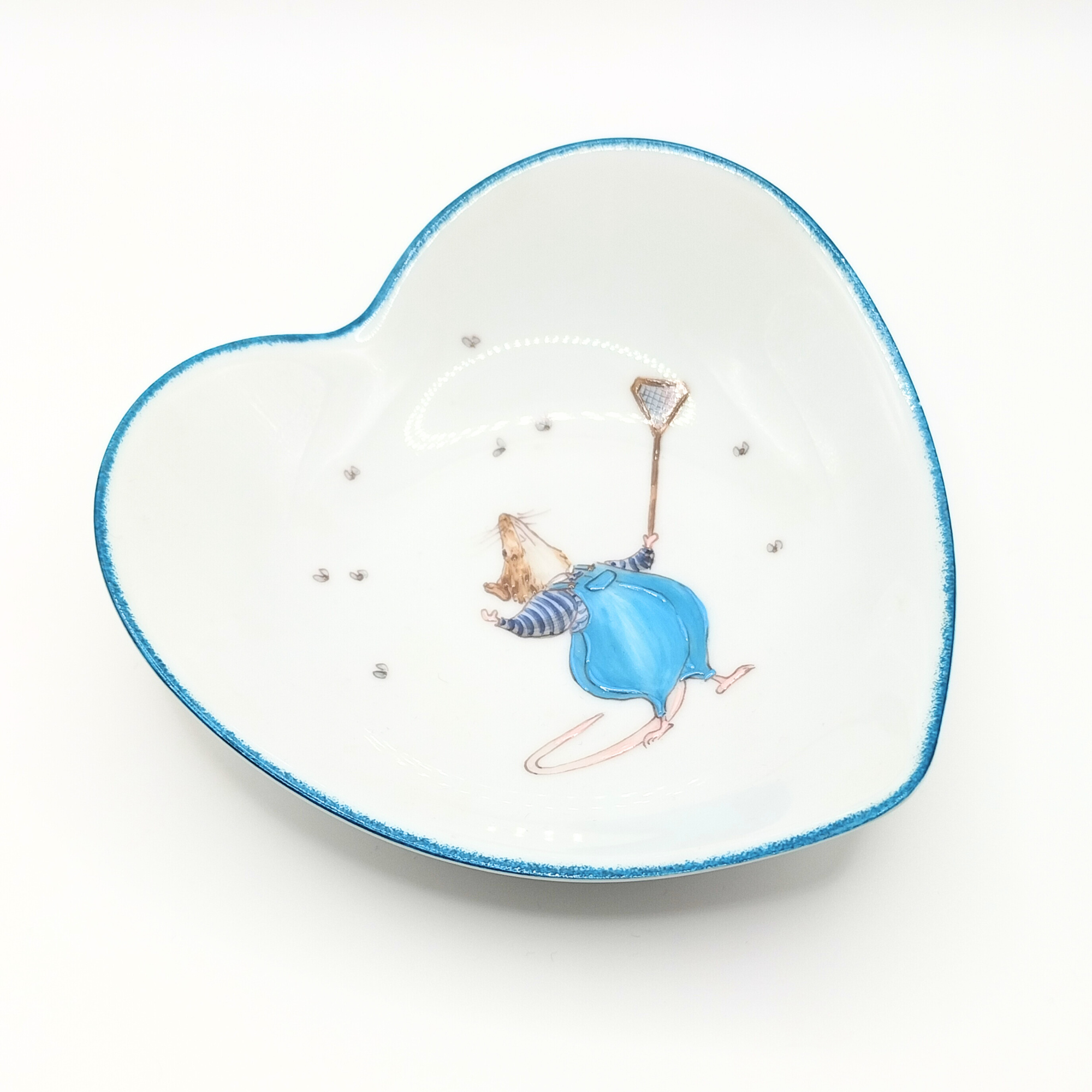 Coupelle Coeur Souris chasseuse Bleu
