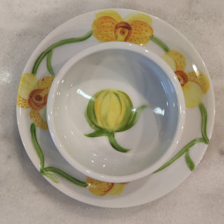 Butter dish Orchid
