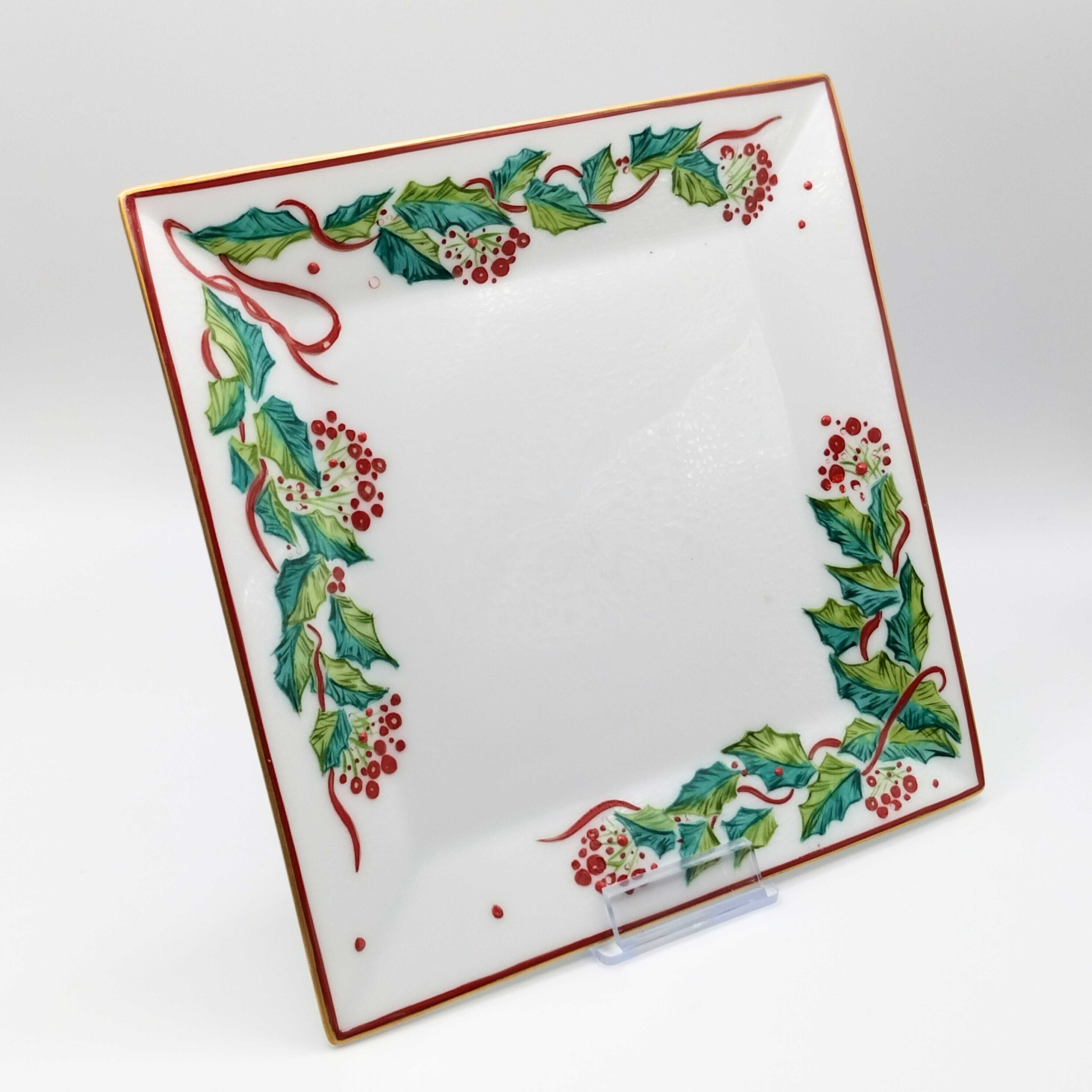 Christmas Holly - Square Tray