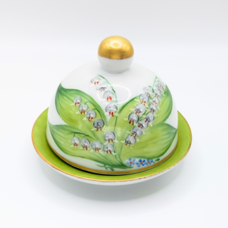 Butter dish - Lily of the valley