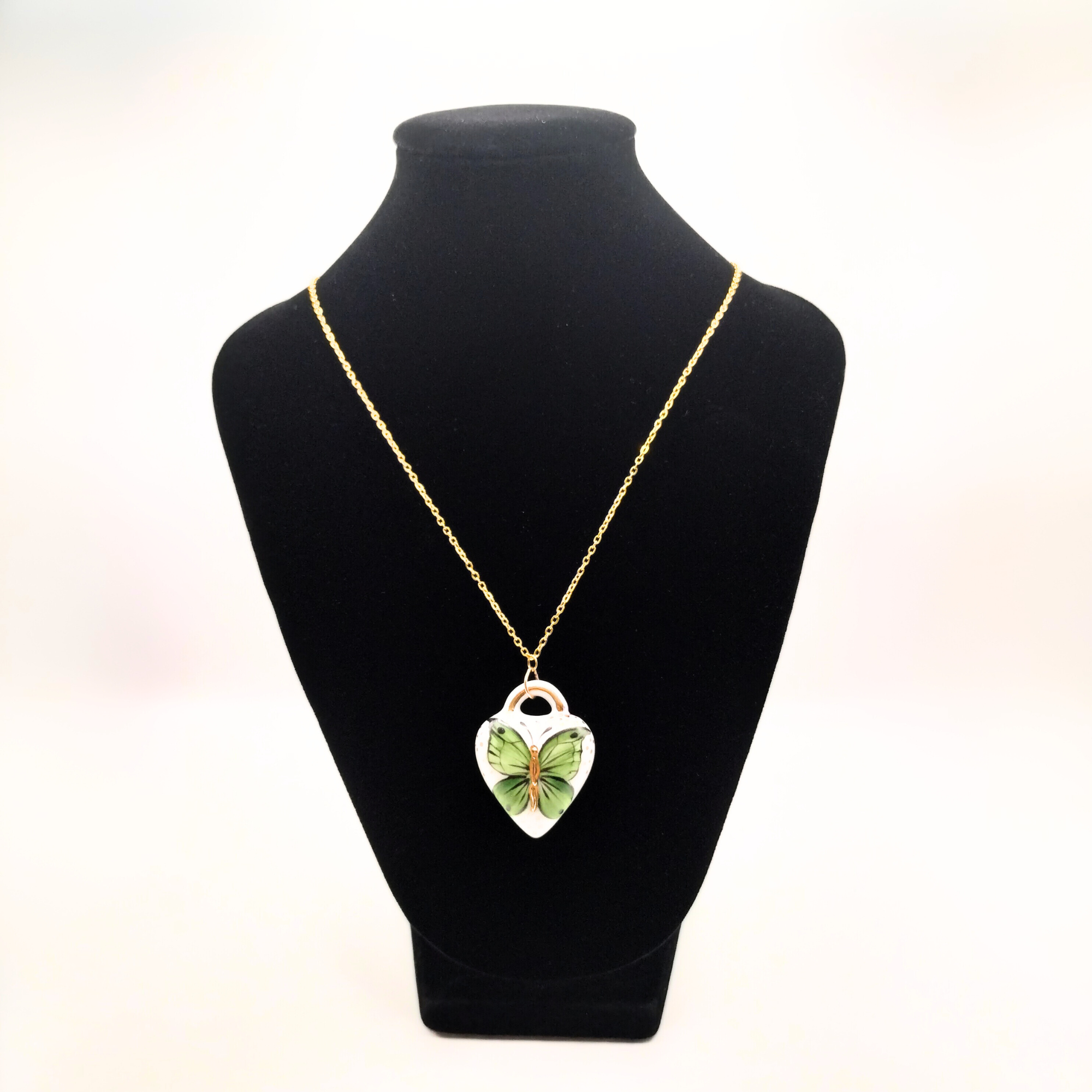 Collier coeur 2025 - Papillon Pépite - Vert