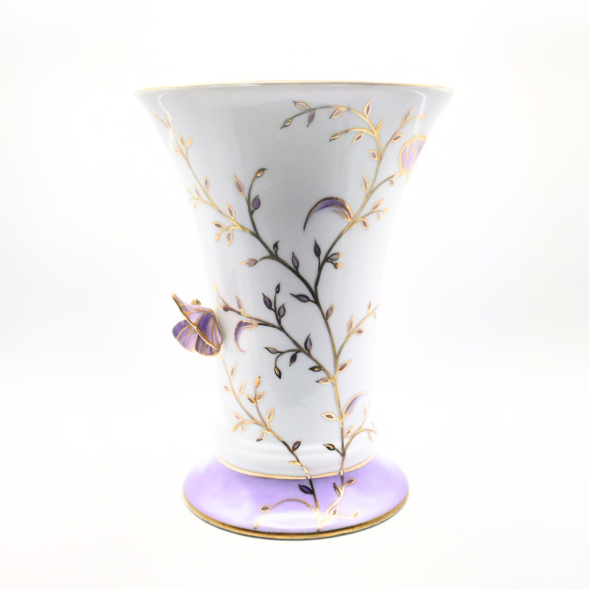 Vase Ombeline avec papillon - Papillon Infini Violet