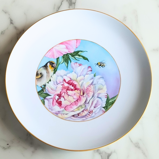 Flat Plate - Peonies by Claude Monet