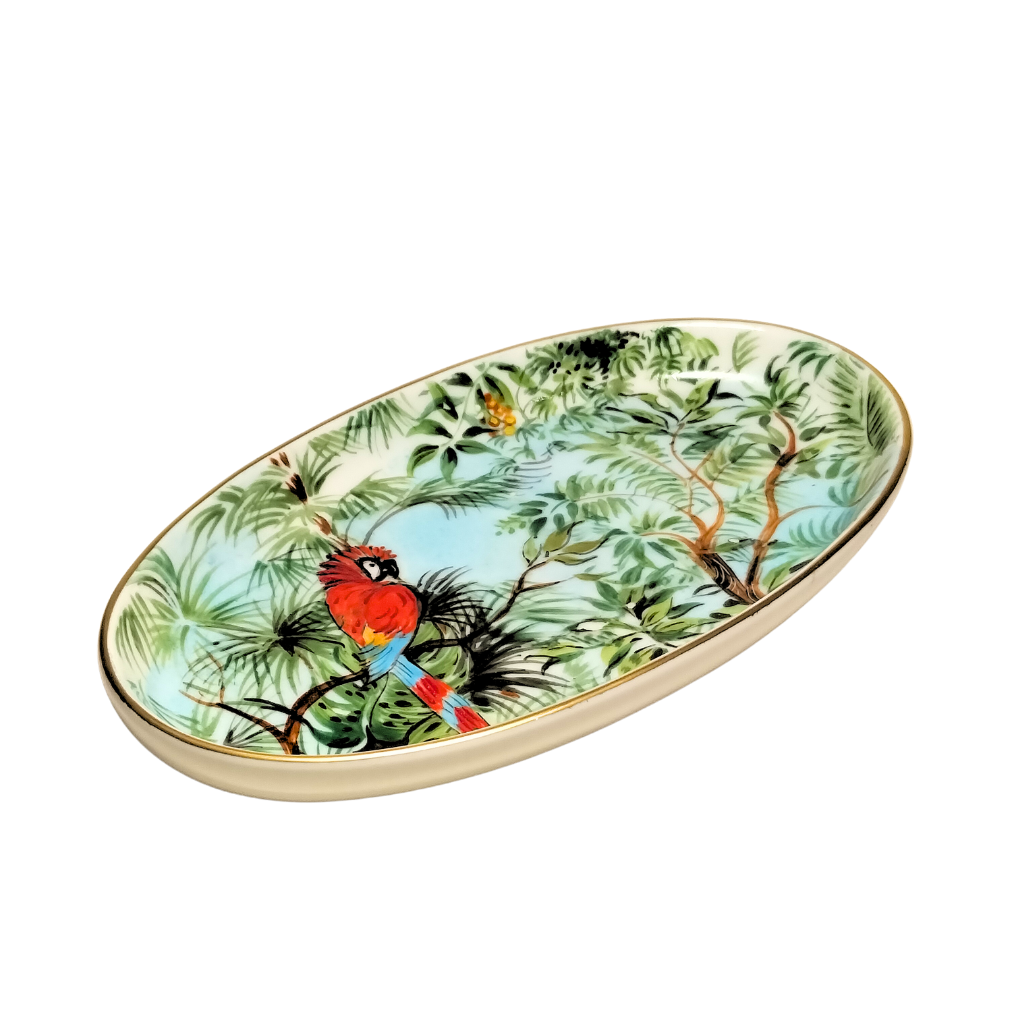 Parakeet Oval Bowl