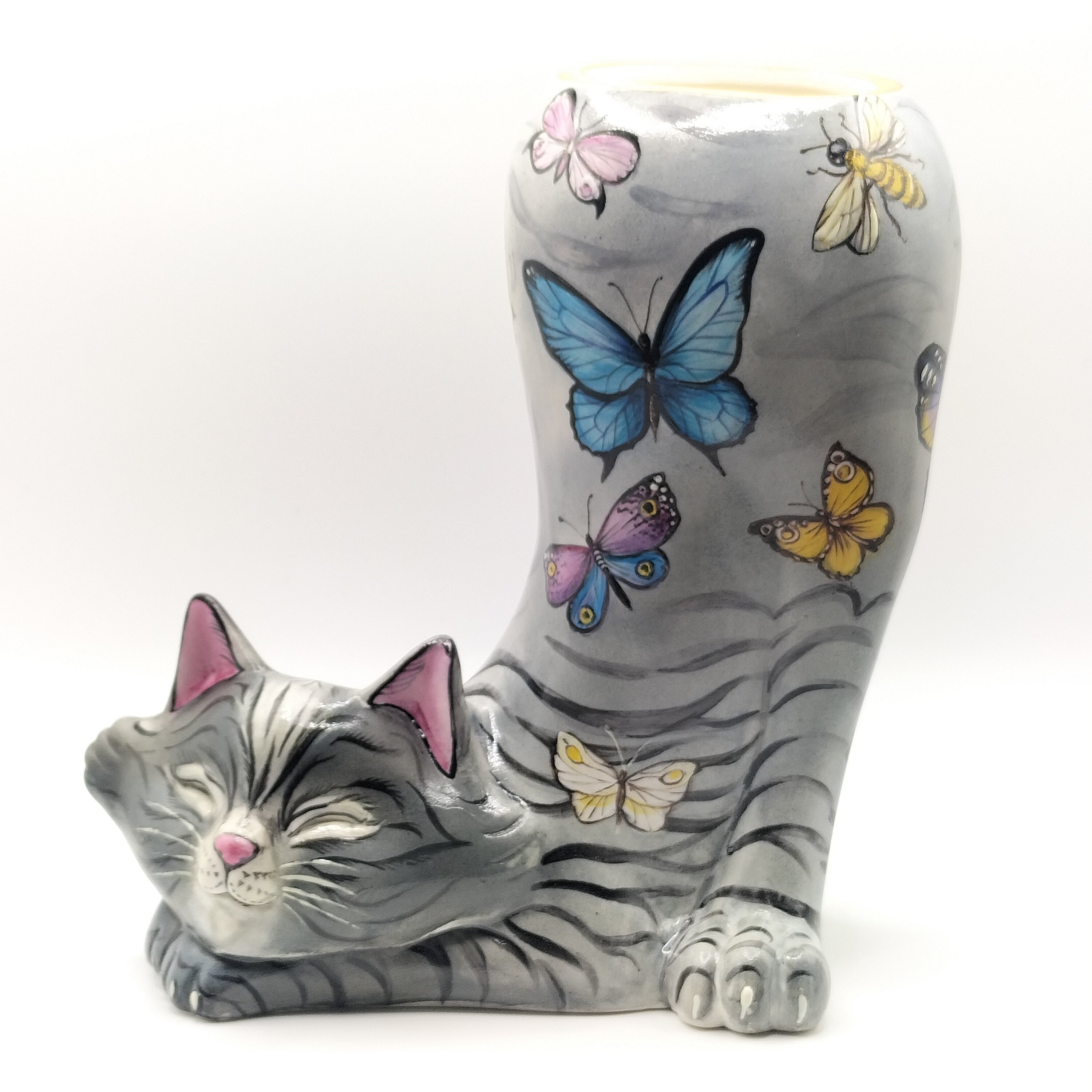 Vase Chat Papillon