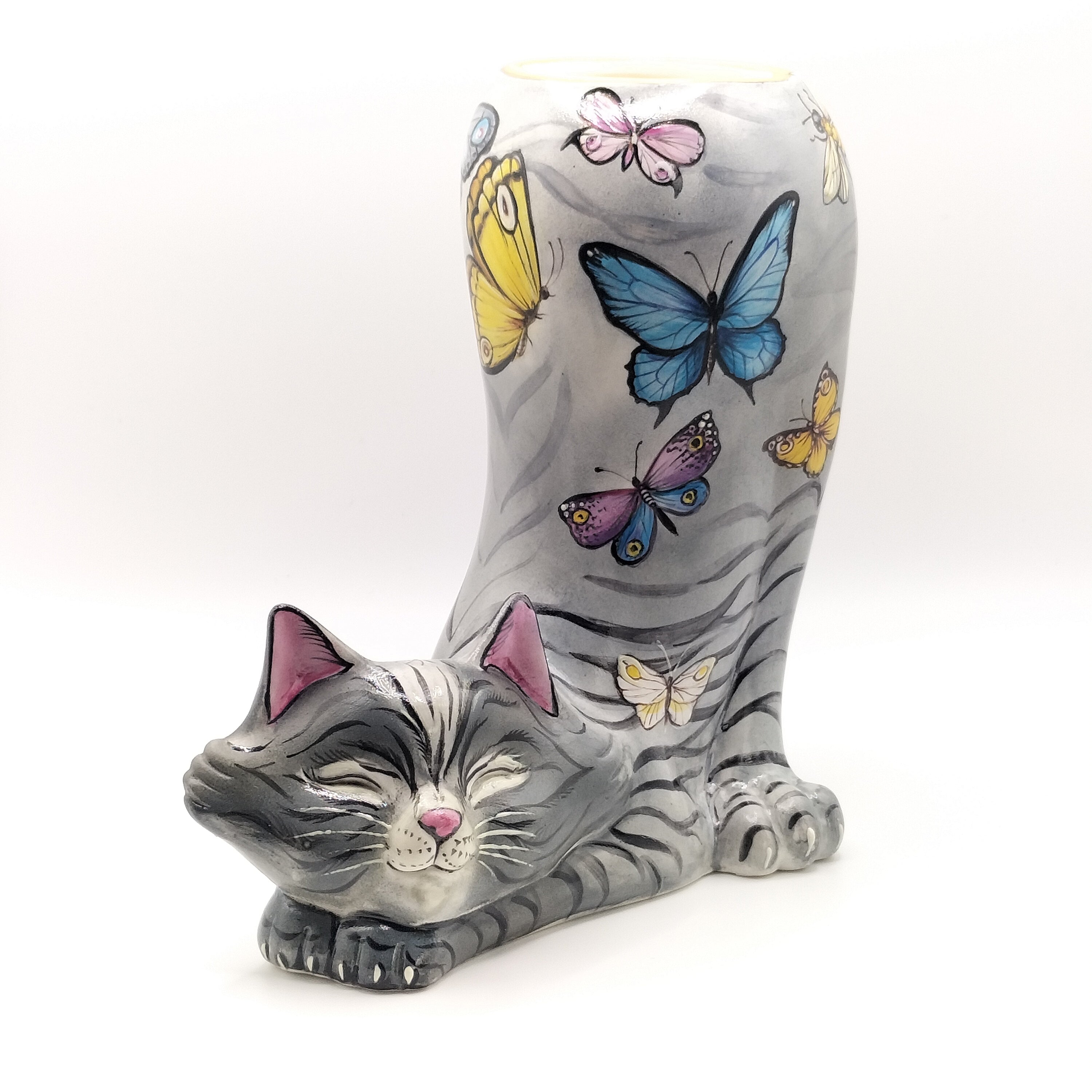 Vase Chat Papillon