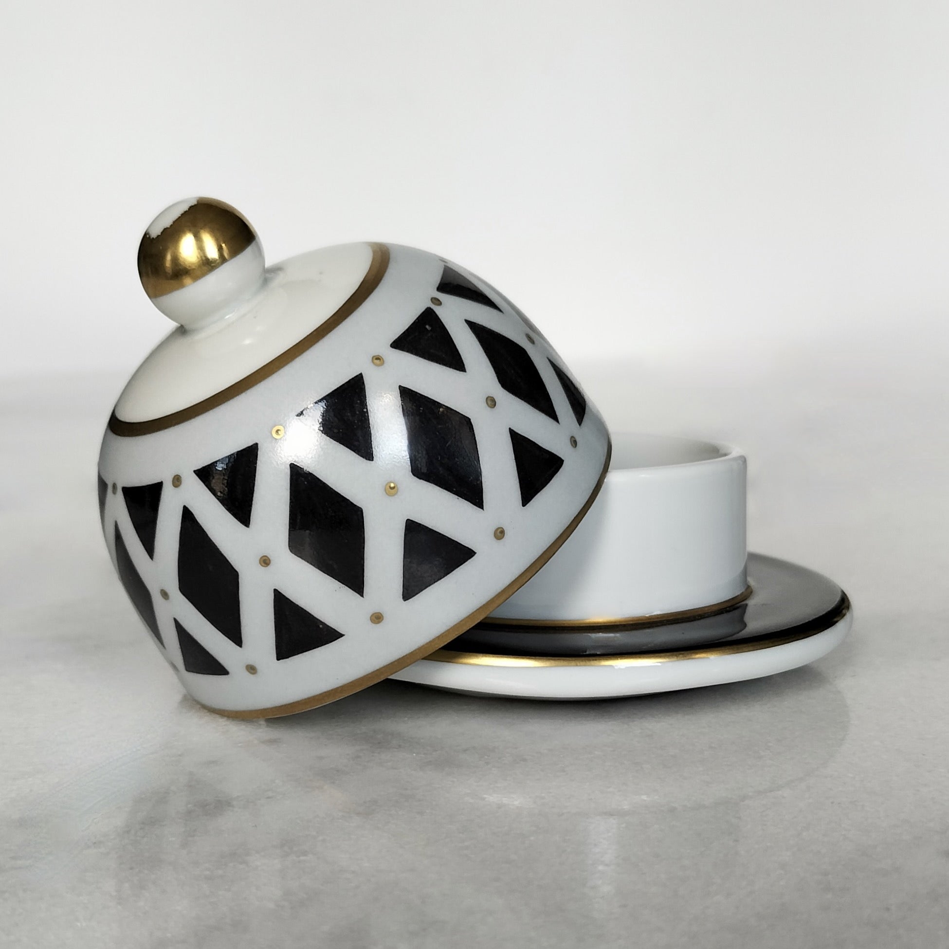 Losanges Noirs Butter Dish