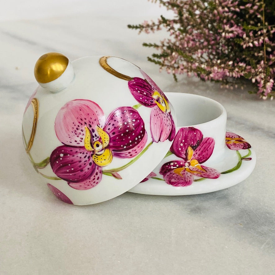 Butter dish Orchid