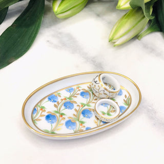 Blue Madame De Pompadour Oval Cup