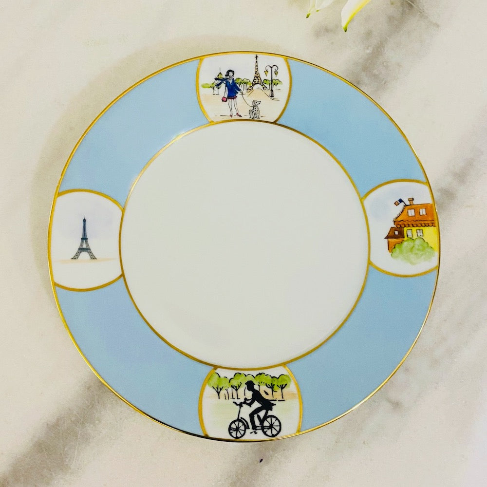 La Parisienne Bleue Dessert Plate