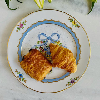 Assiette à gâteaux Marie-Antoinette bleue
