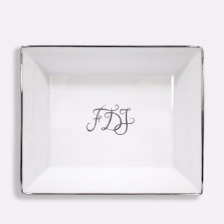 Platine Initials trinket tray