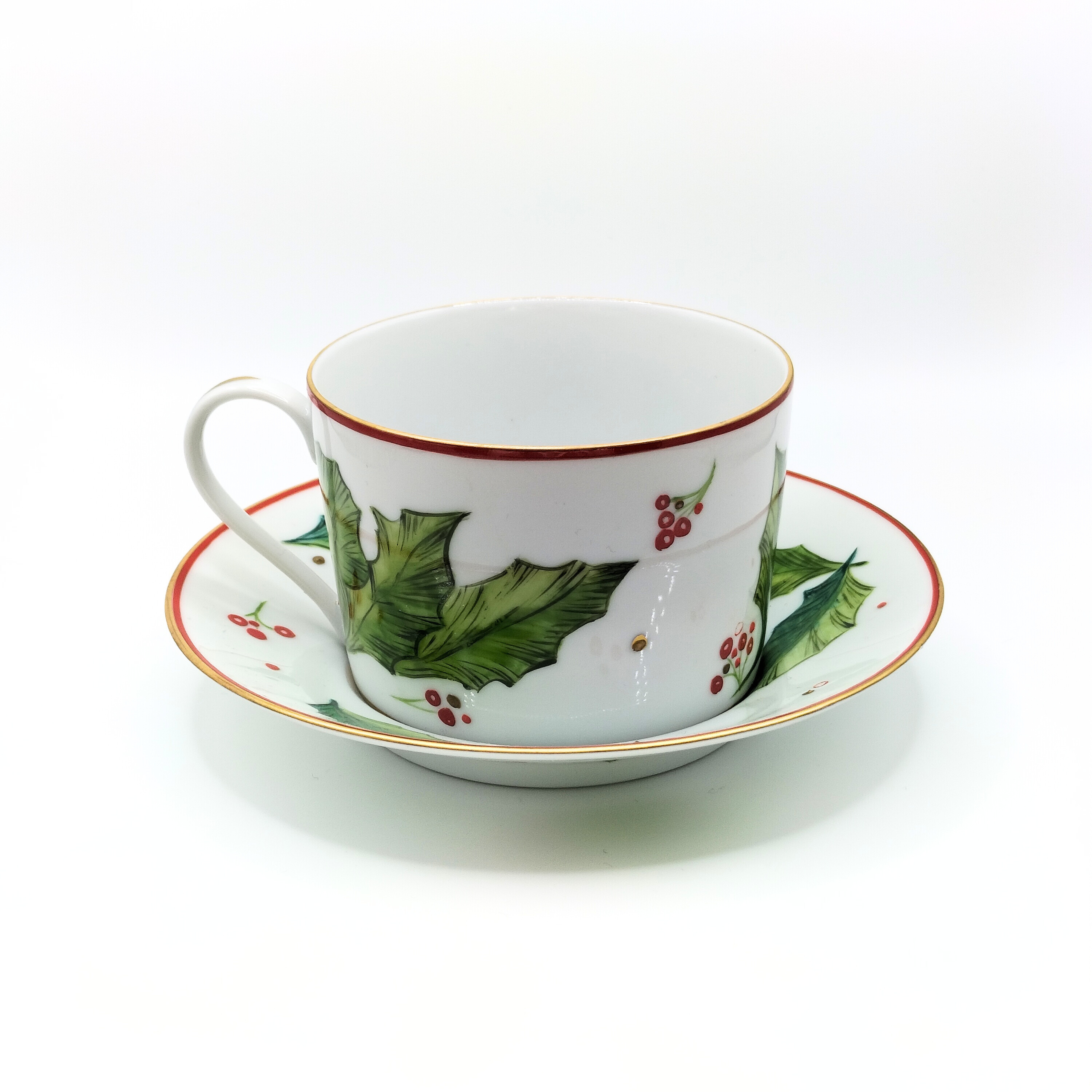 Christmas Holly - Straight Teacup