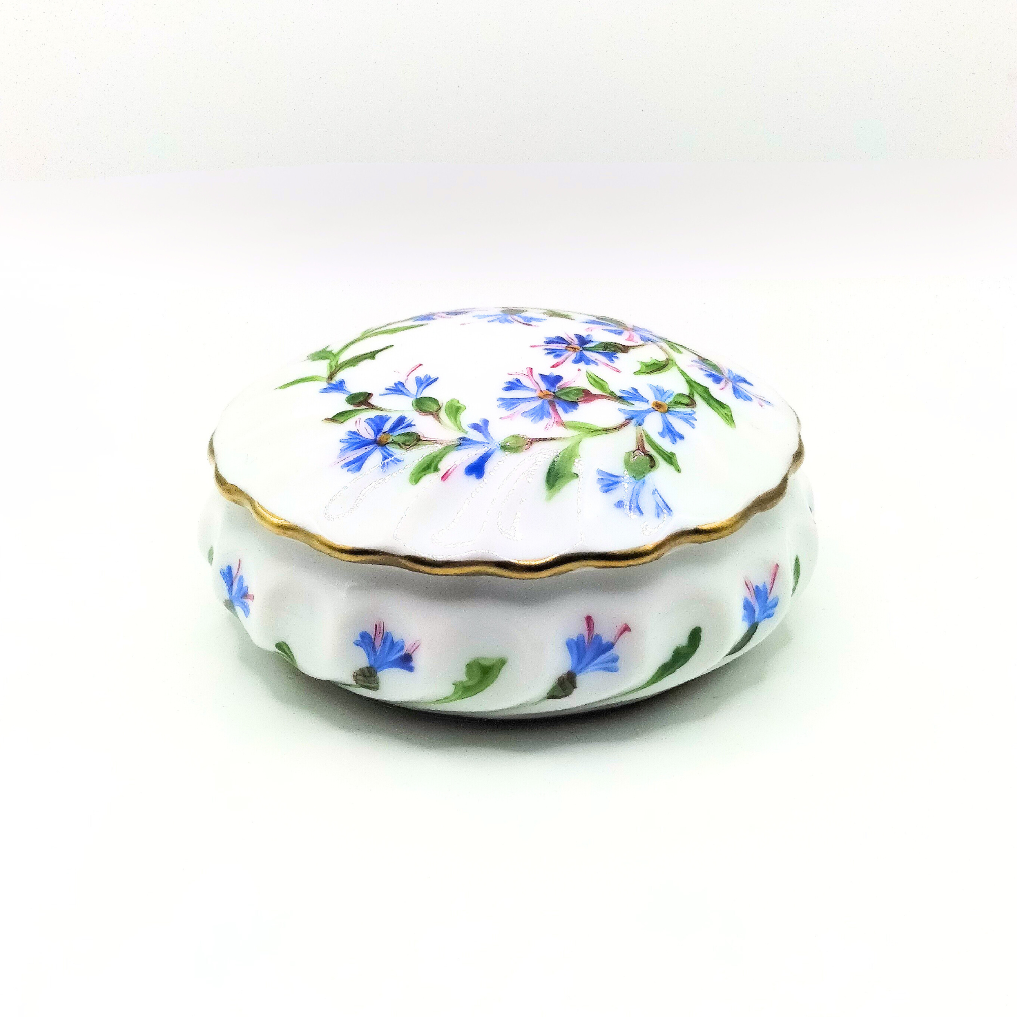 Boîte Ronde Vague 7 cm - Bleuet