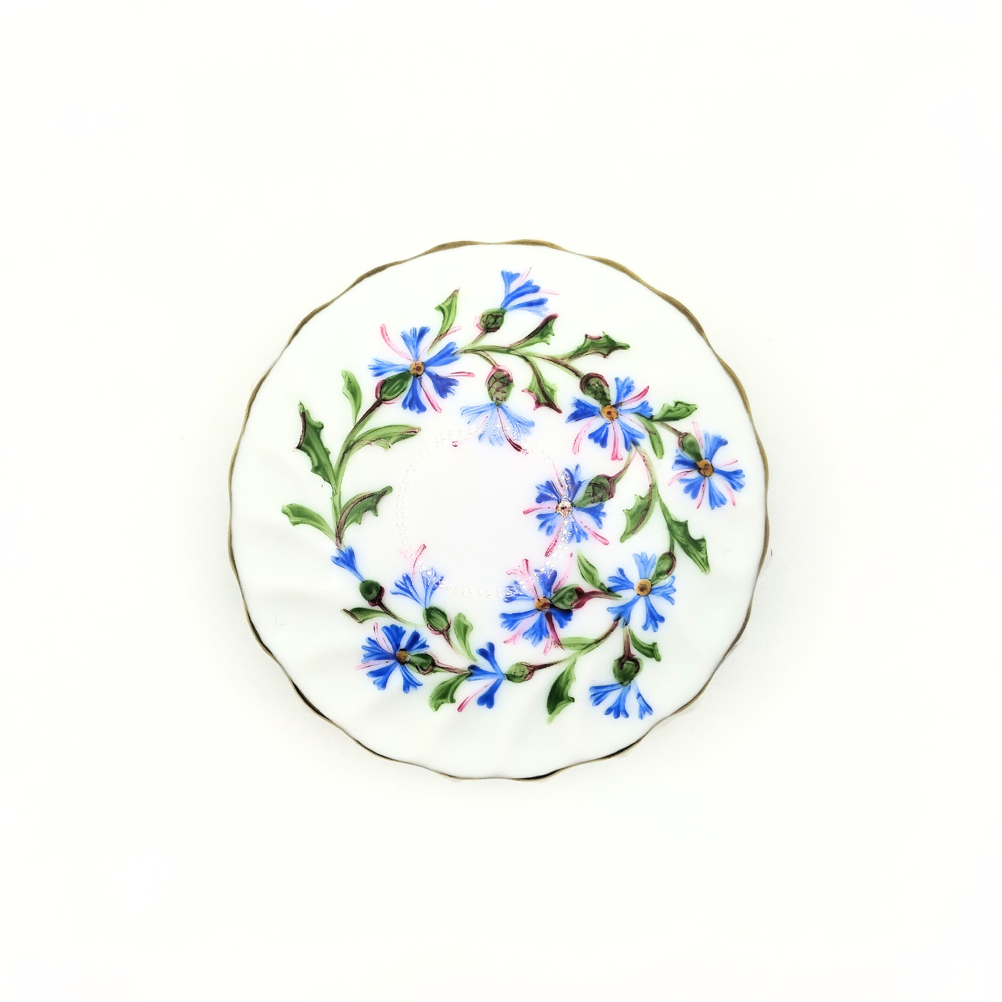 Boîte Ronde Vague 7 cm - Bleuet