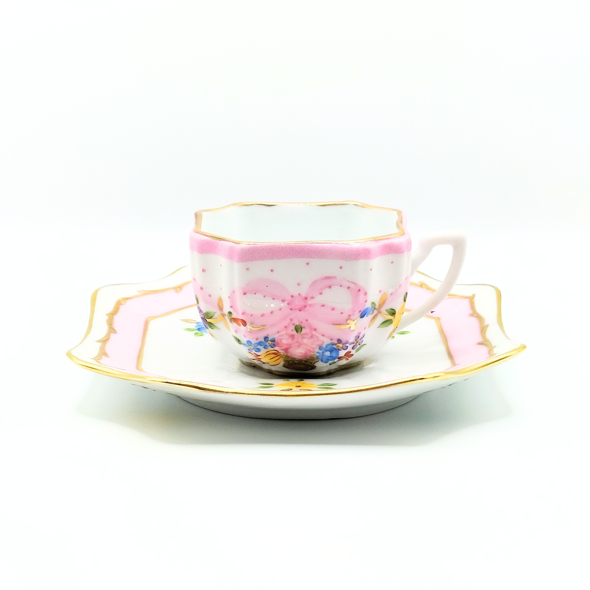 Tasse moka carré - Marie Antoinette Rose