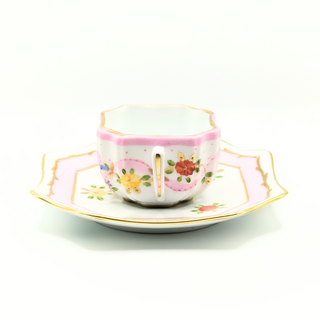 Tasse moka carré - Marie Antoinette Rose