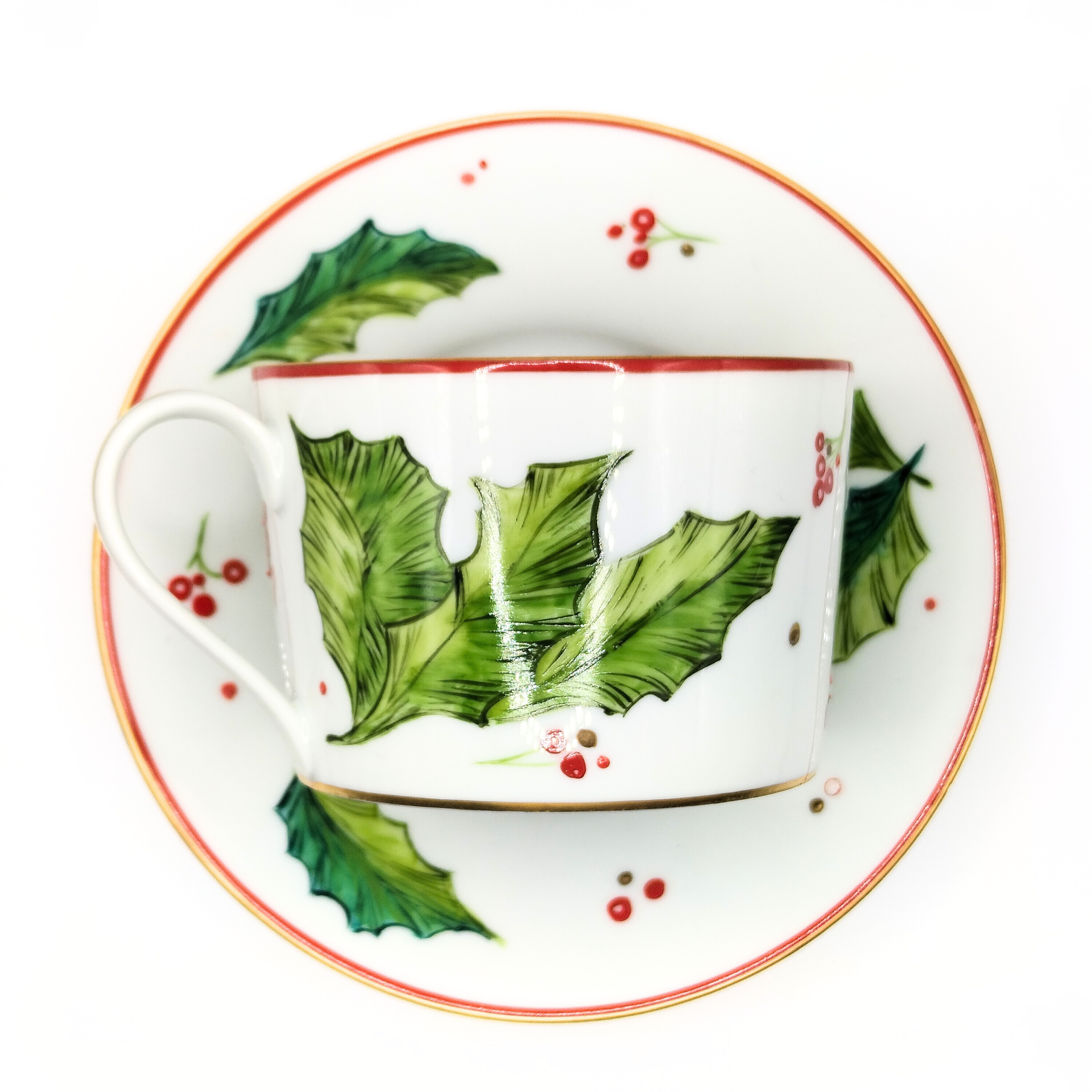 Christmas Holly - Straight Teacup