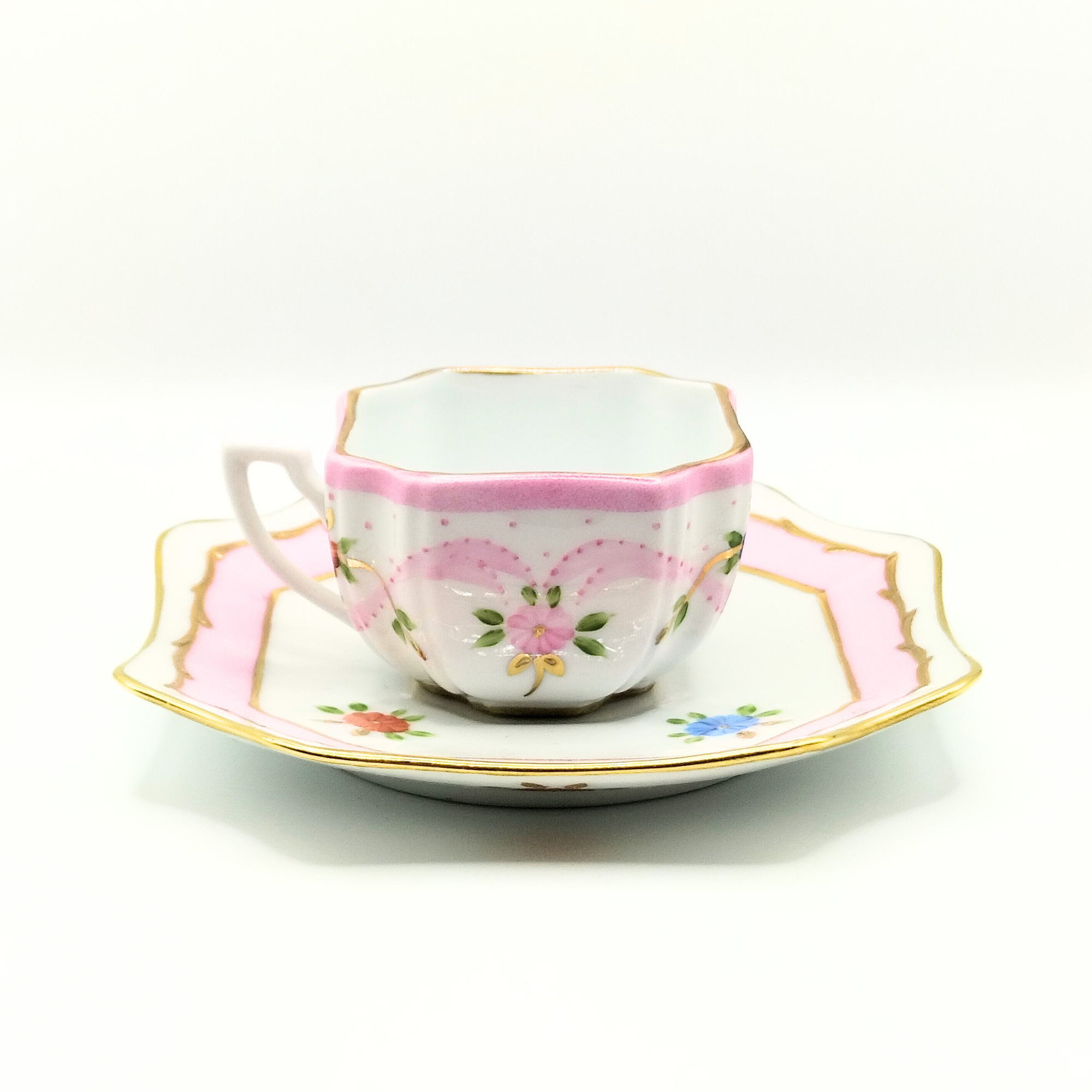 Tasse moka carré - Marie Antoinette Rose