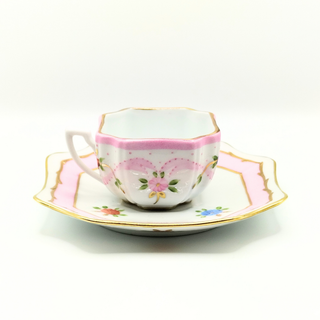 Tasse moka carré - Marie Antoinette Rose