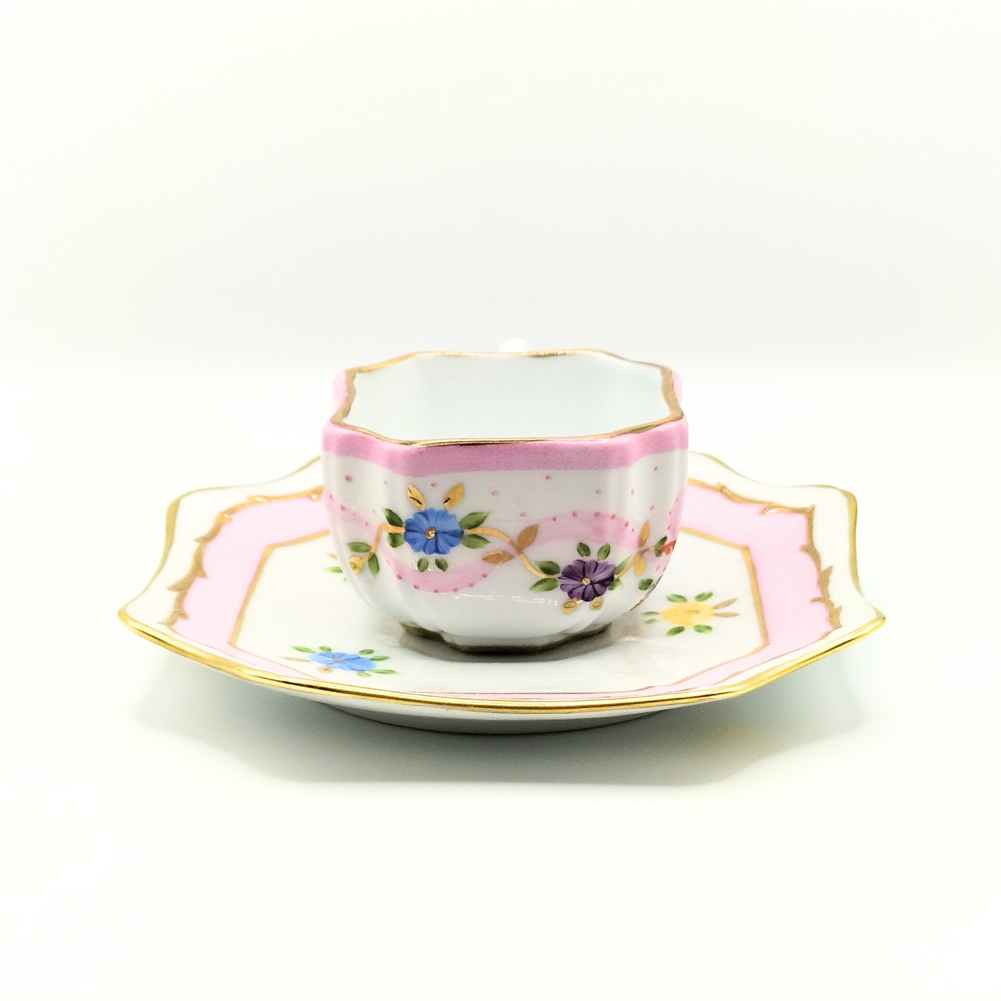 Tasse moka carré - Marie Antoinette Rose