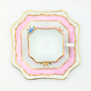 Tasse moka carré - Marie Antoinette Rose
