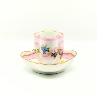 Tasse à café papillon - Marie Antoinette Rose