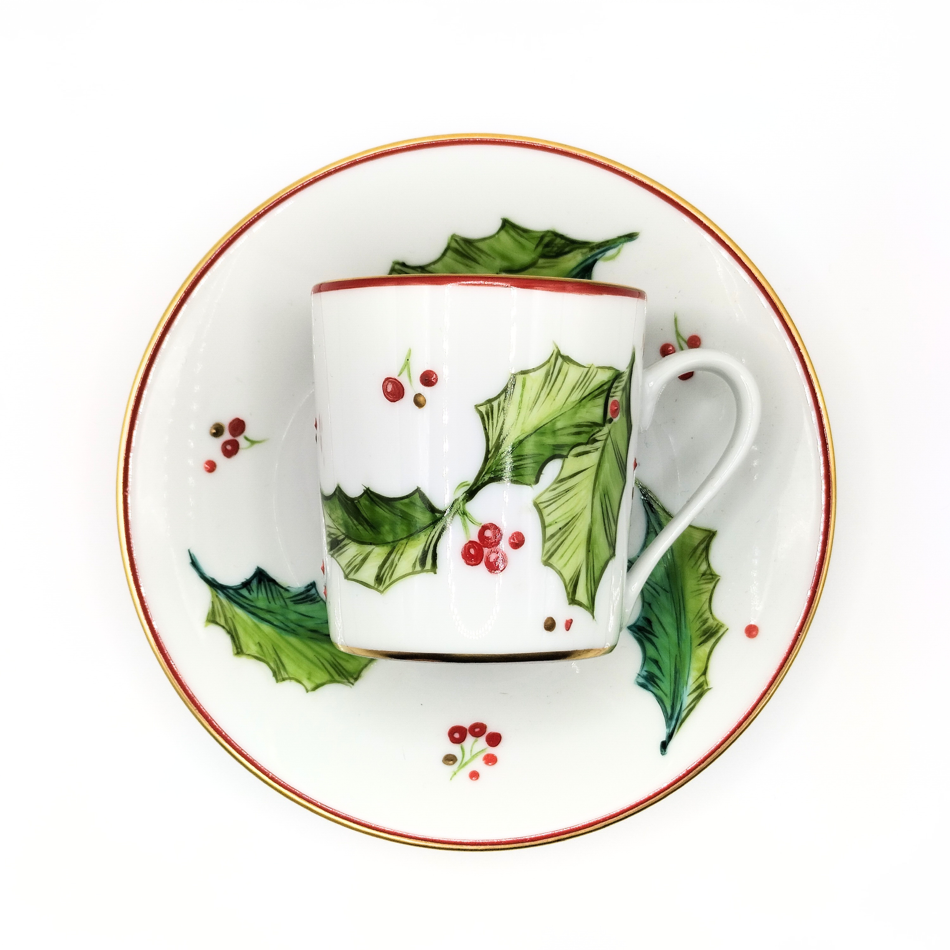 Christmas Holly - Straight Coffee Mug