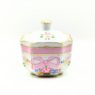 Marie-Antoinette pink square sugar bowl
