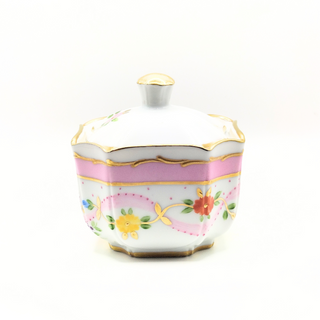 Marie-Antoinette pink square sugar bowl