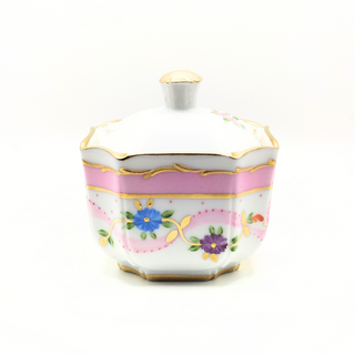 Marie-Antoinette pink square sugar bowl