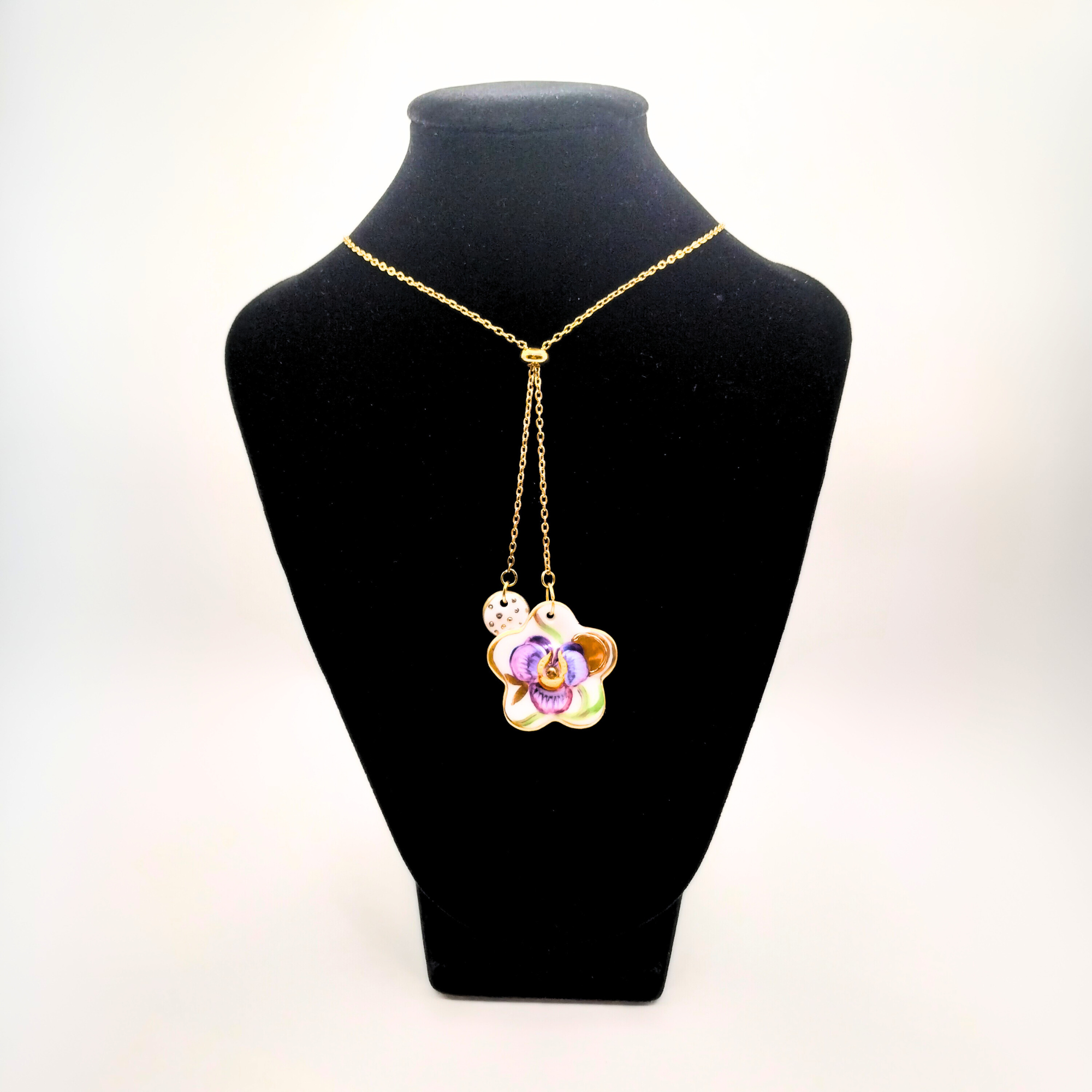 Collier Fleur Pépite - Orchid