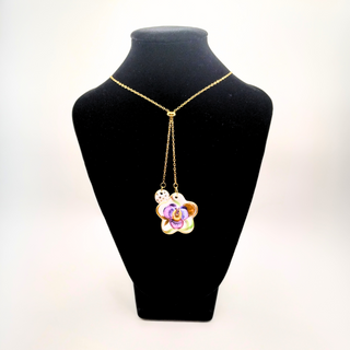 Collier Fleur Pépite - Orchid