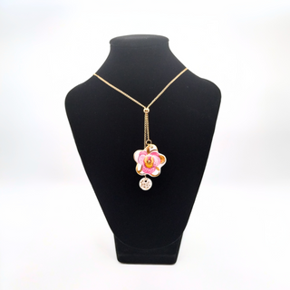 Collier Fleur Pépite - Orchid