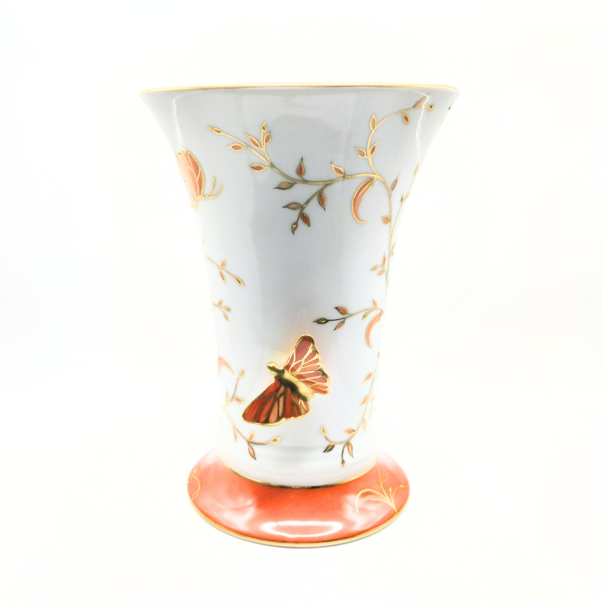 Vase Ombeline avec papillon - Papillon Infini Orange