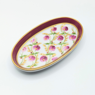 Oval Dish - Madame de Pompadour Dark Pink