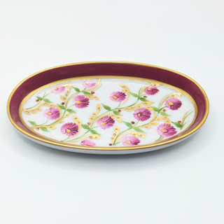 Oval Dish - Madame de Pompadour Dark Pink