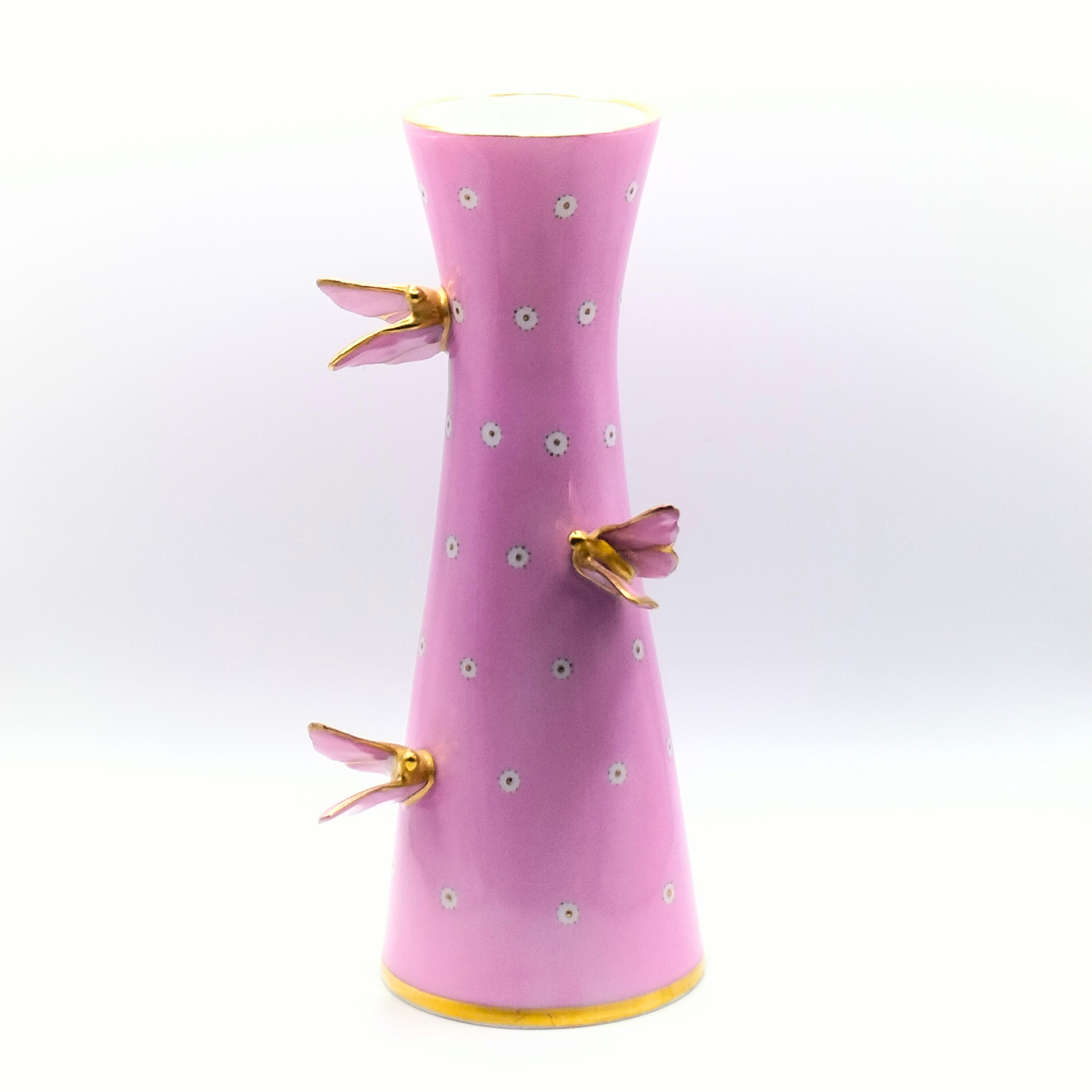 Vase 3 Papillons Palatine Rose