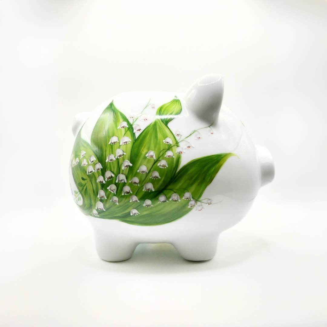 Tirelire 15,5 cm Muguet du Bonheur