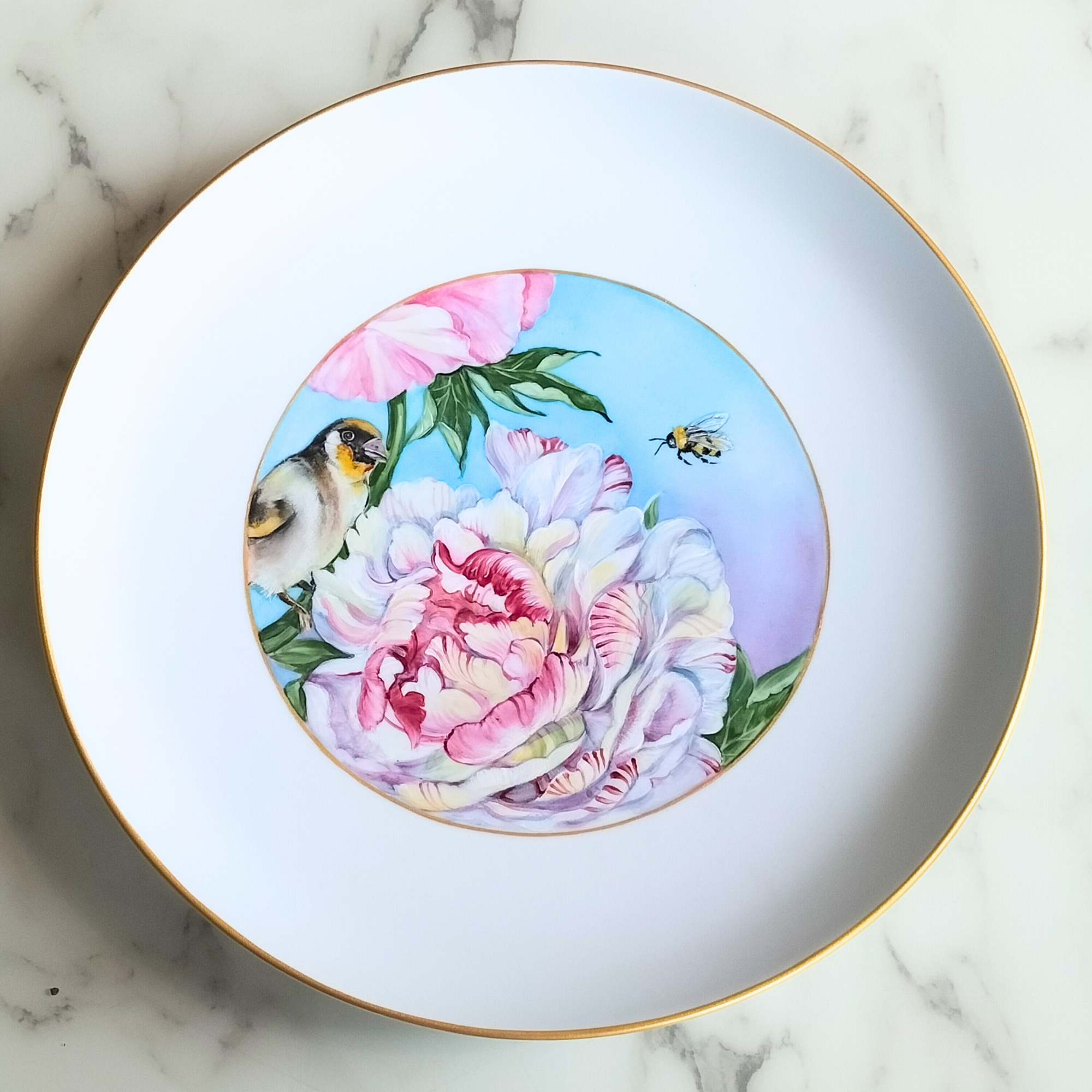 Assiette Plate - Pivoines de Claude Monet