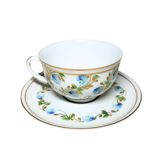 Madame De Pompadour Blue Round Teacup