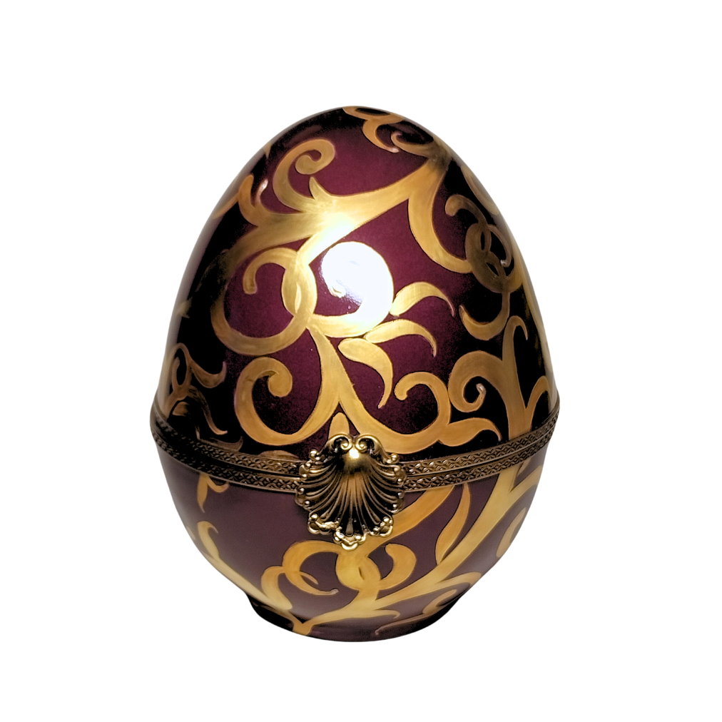 Egg 15.5 cm Golden swirl