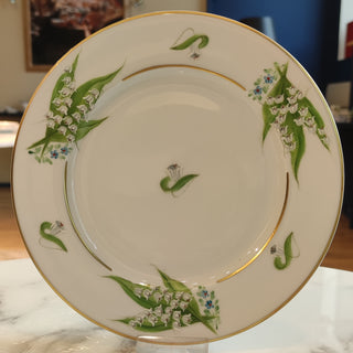 White Plate Muguet du Bonheur