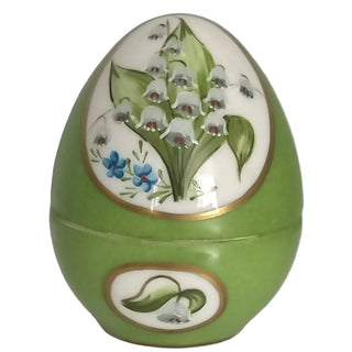 Oeuf bride 6.5 Muguet du Bonheur vert muguet