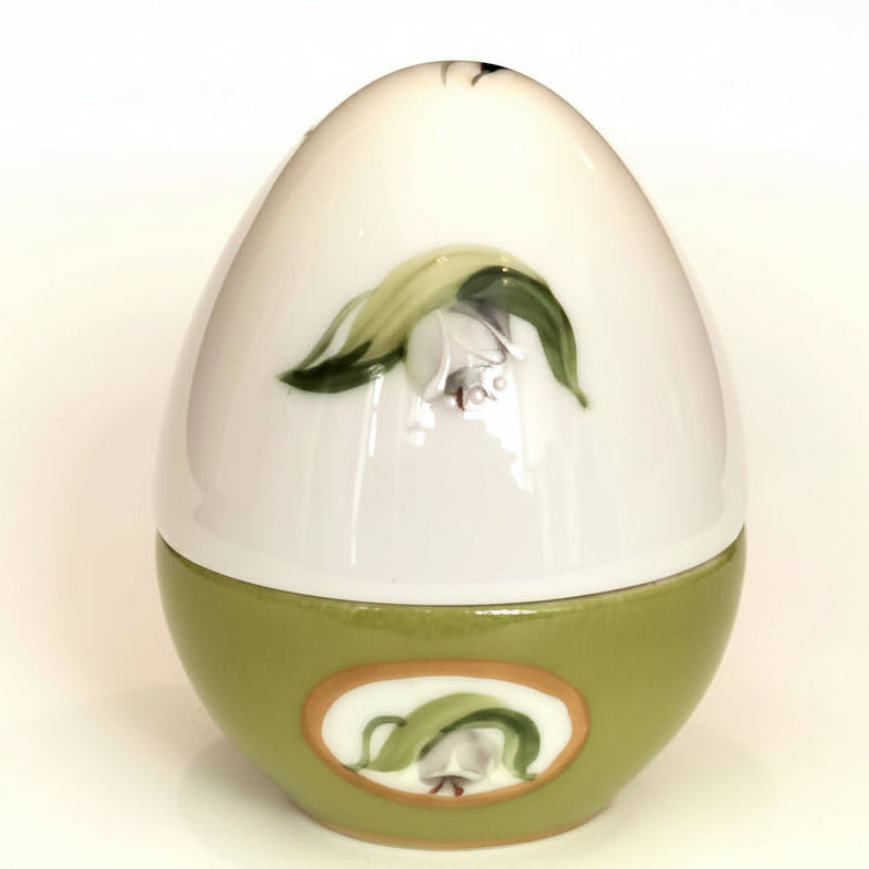 Oeuf bride 6.5 Muguet du Bonheur blanc muguet