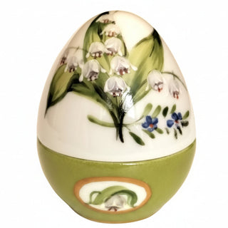 Oeuf bride 6.5 Muguet du Bonheur blanc muguet